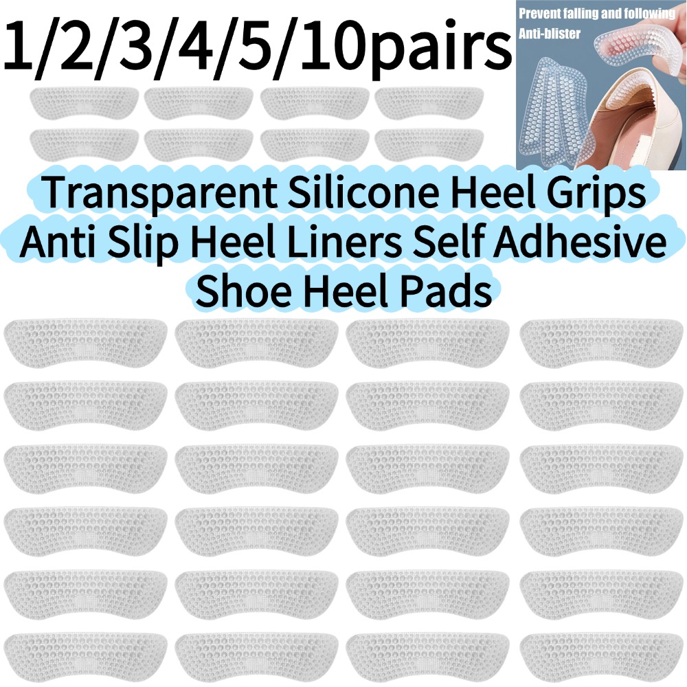 Heel Liner Grip - Transparante siliconen hielbeschermers antislip hielvoeringen zelfklevende