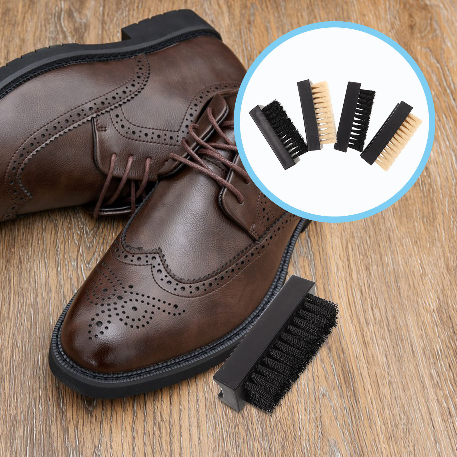 Sneaker Care Clean - 4-delige multifunctionele schoenborstelset met zachte en
