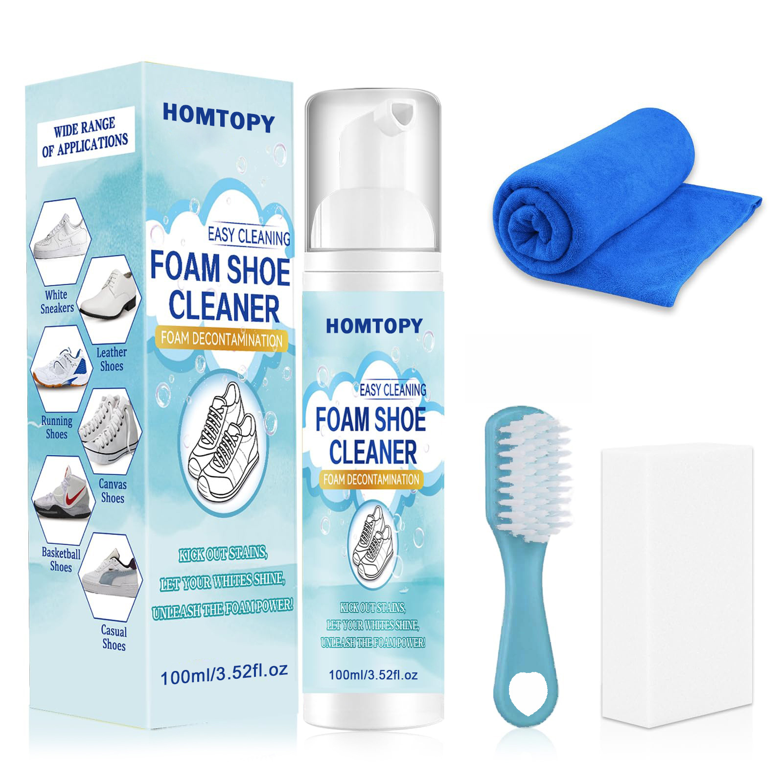 Sneaker Care Cleaning Kit - Schoenreinigingsset, sneakerreiniger verwijdert vuil en vlekken,
