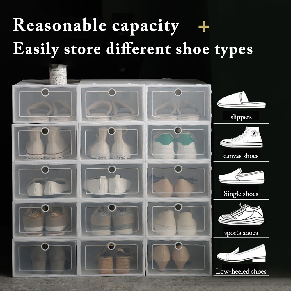 6-pack transparante schoenendo - Shoe Box Display recensie en prijs