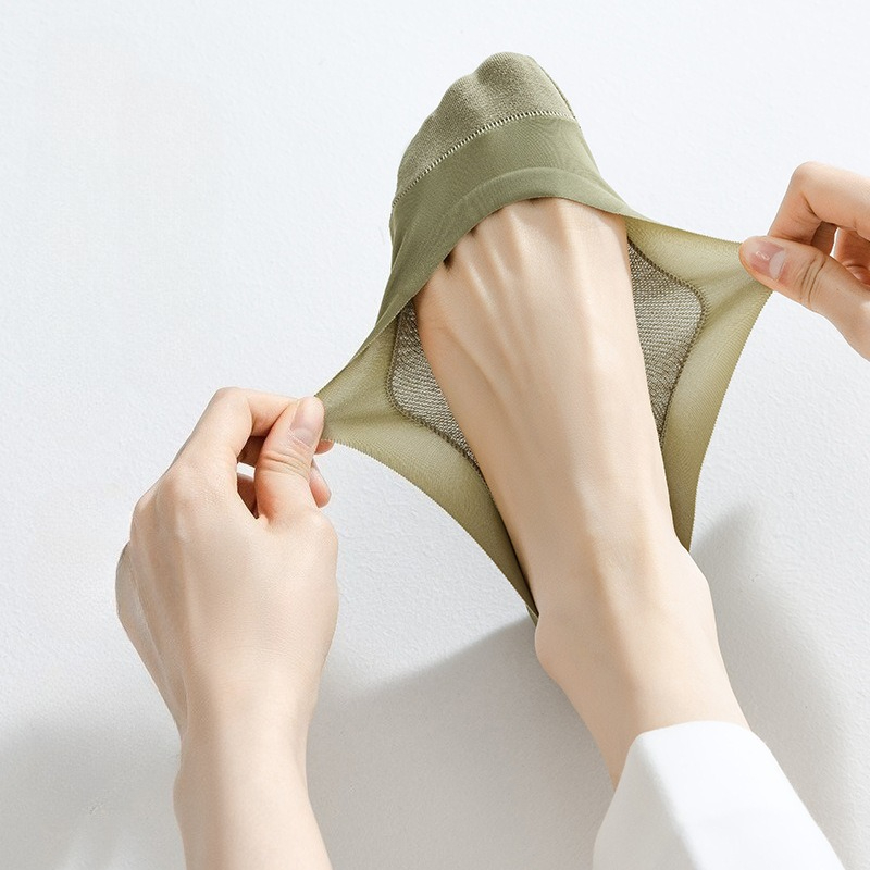 1 paar Ice Silk No Show sokken - Heel Liner Grip recensie en prijs